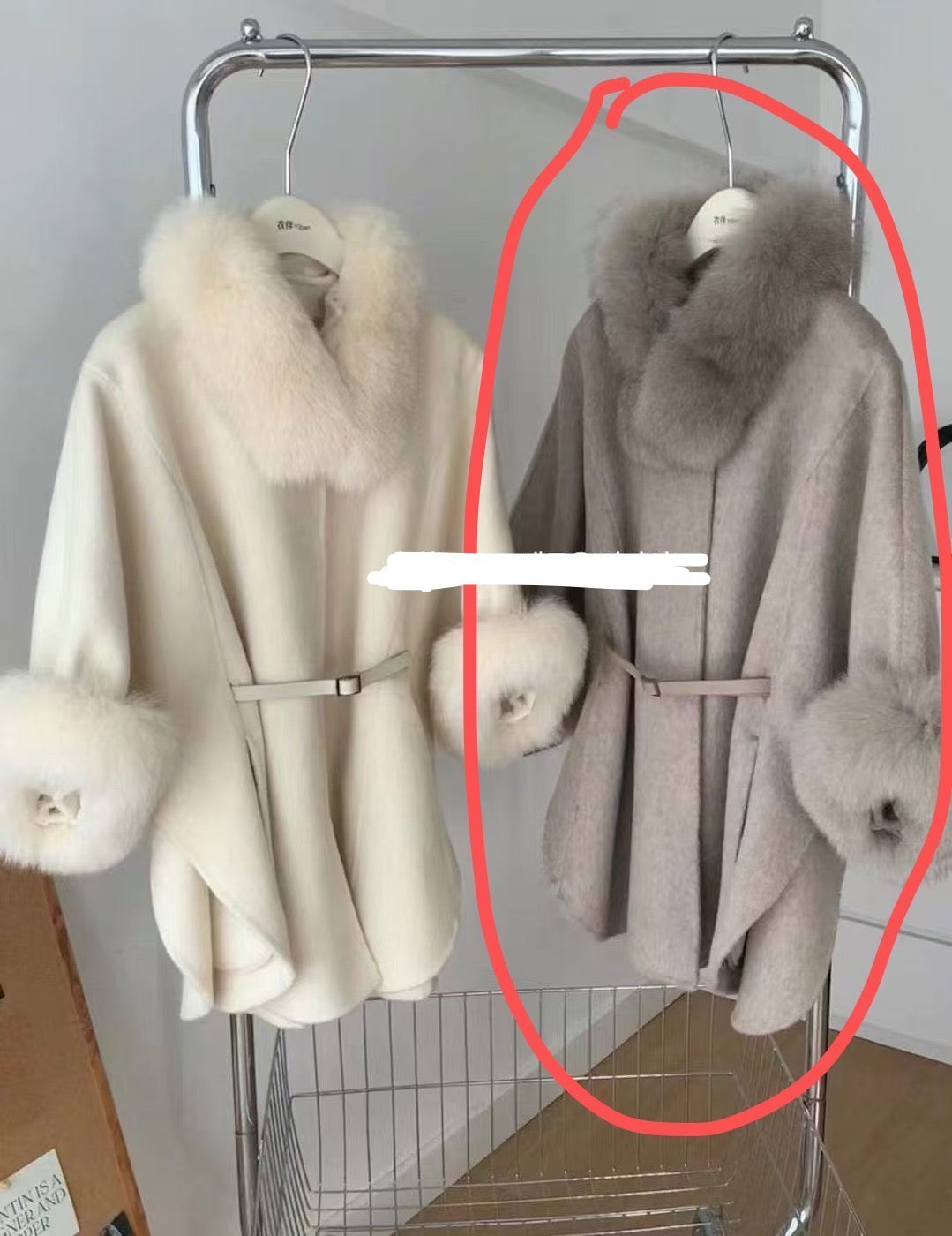 Mule fur cashmere jacket