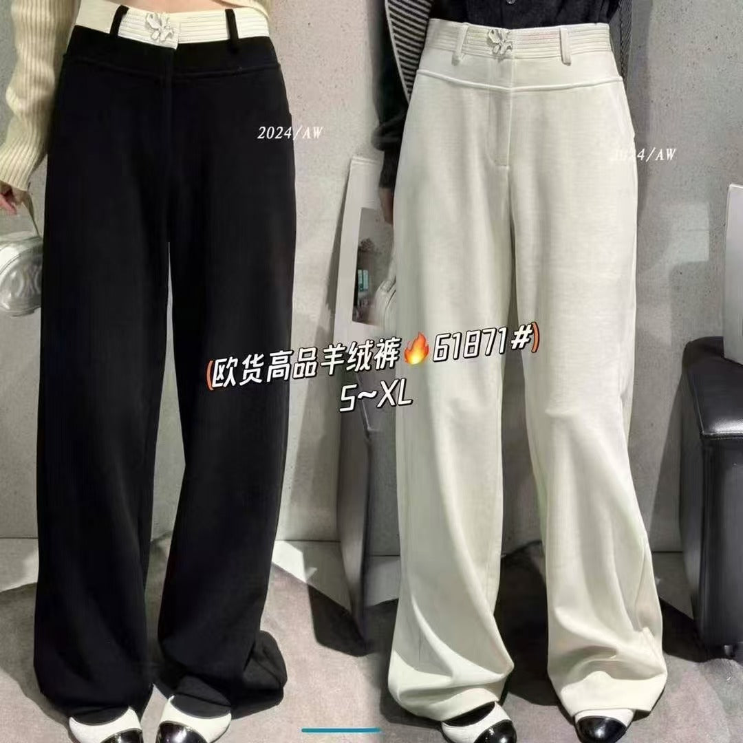 Thick straight pants