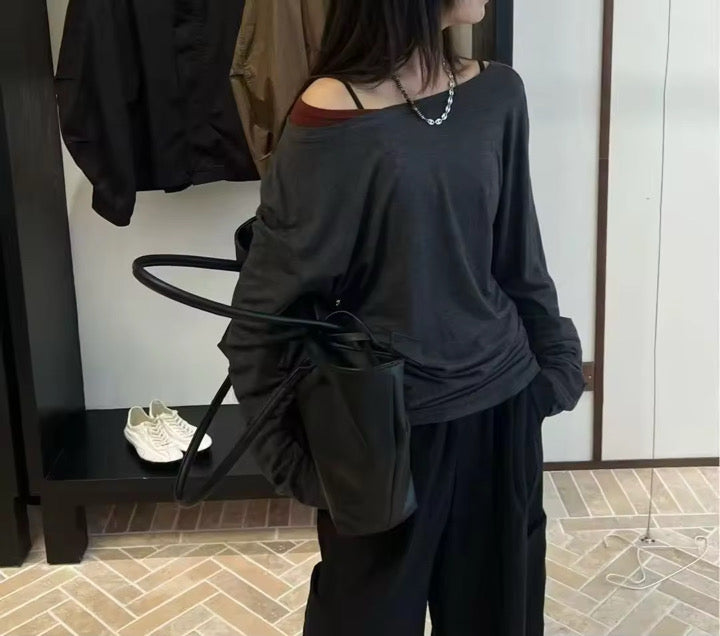 Dual Color Long Sleeve T-Shirt