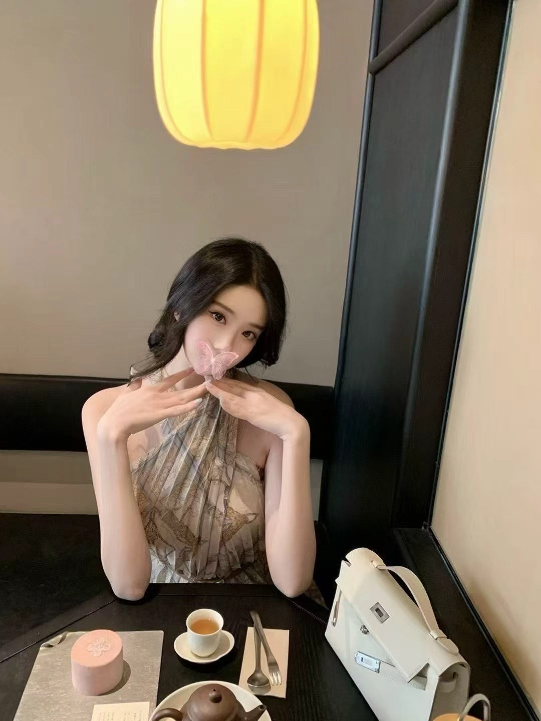Sleeveless chiffon top