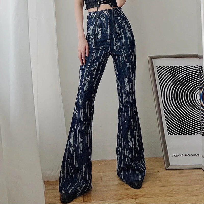 flared hook jeans
