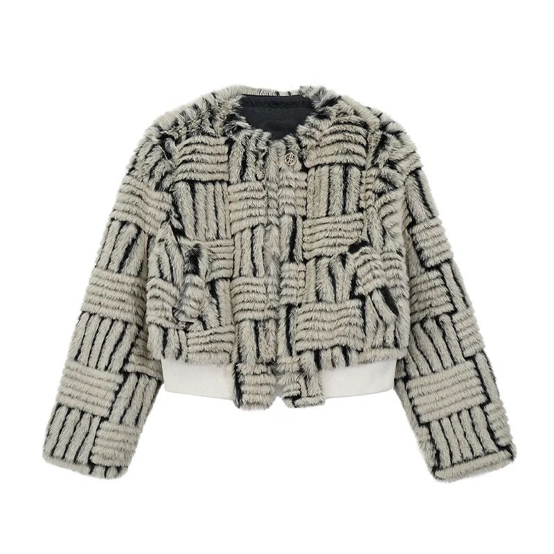 Korean style imitation fur jacket