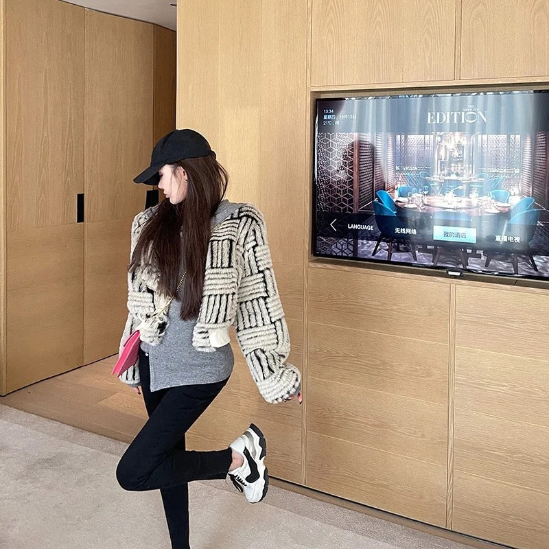 Korean style imitation fur jacket