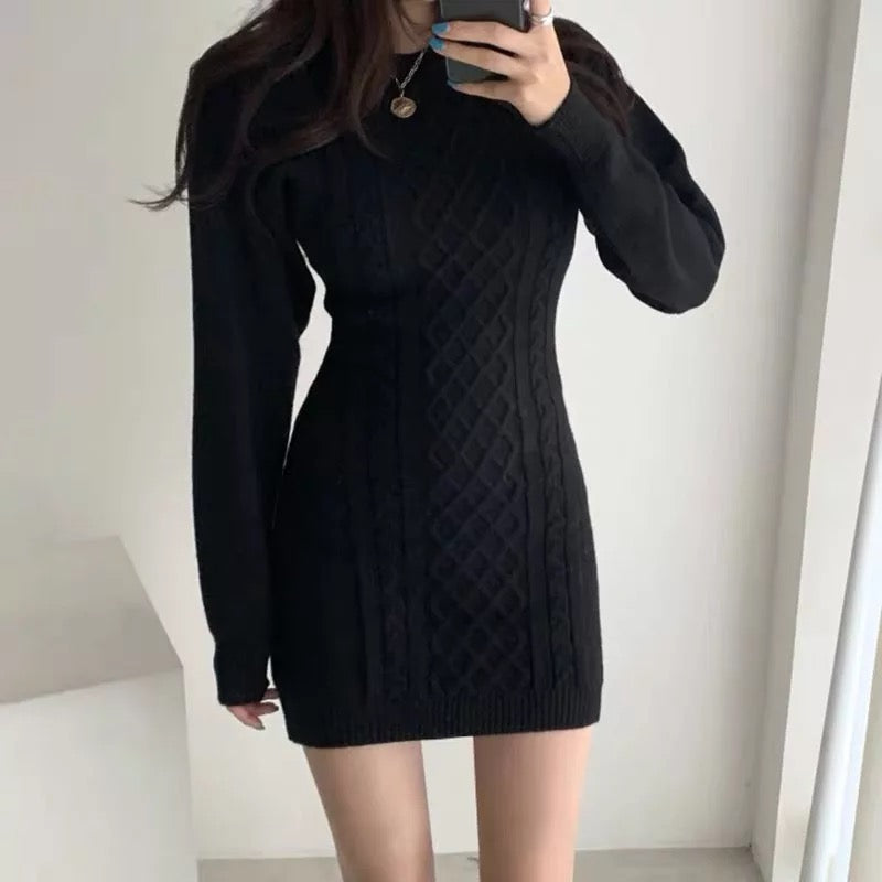backless sweater dress