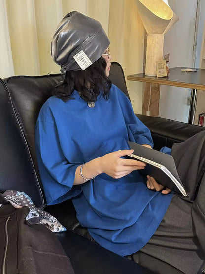 Solid-Color Oversized T-Shirt