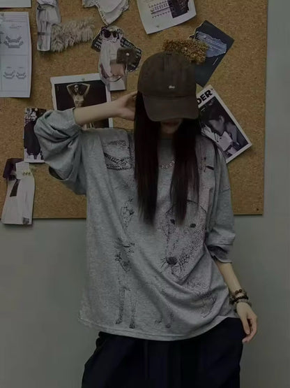 graphic long sleeve T-shirt