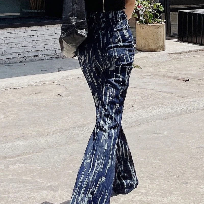 flared hook jeans