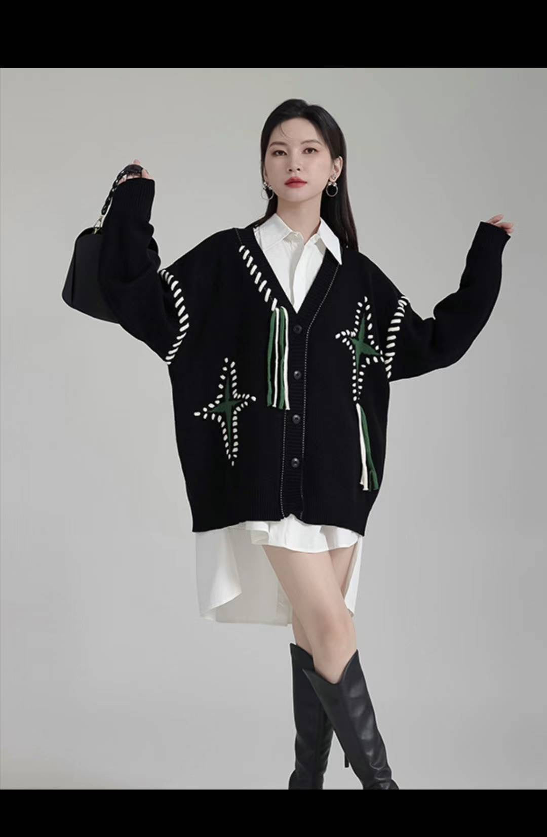 star sweater jacket