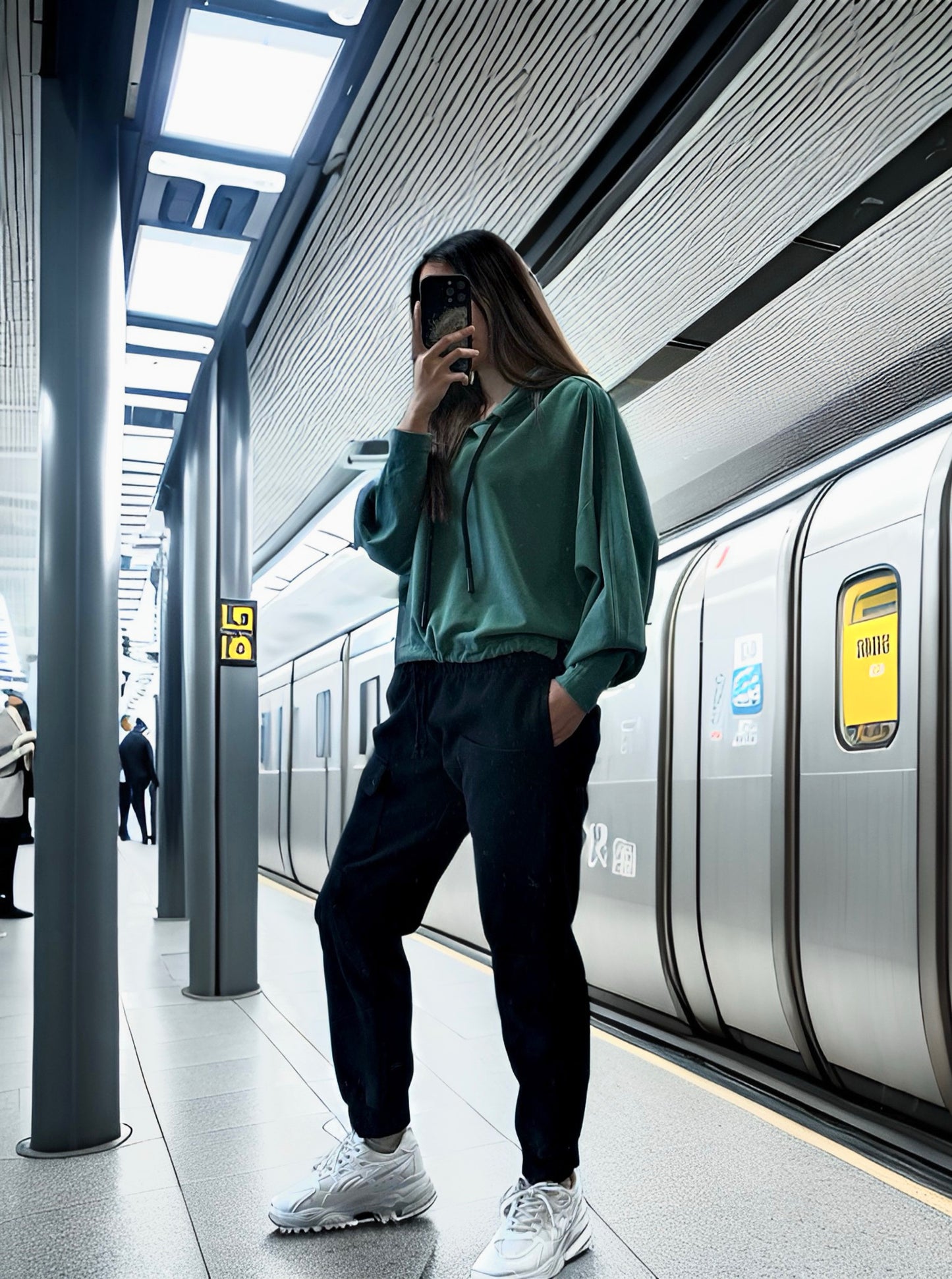 Pocket sweater-pants