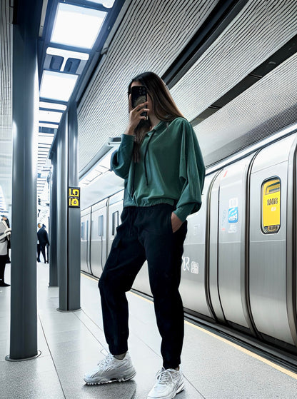Pocket sweater-pants