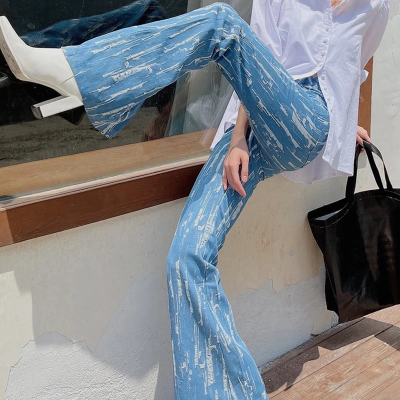 flared hook jeans