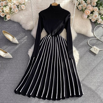 striped knitted dress
