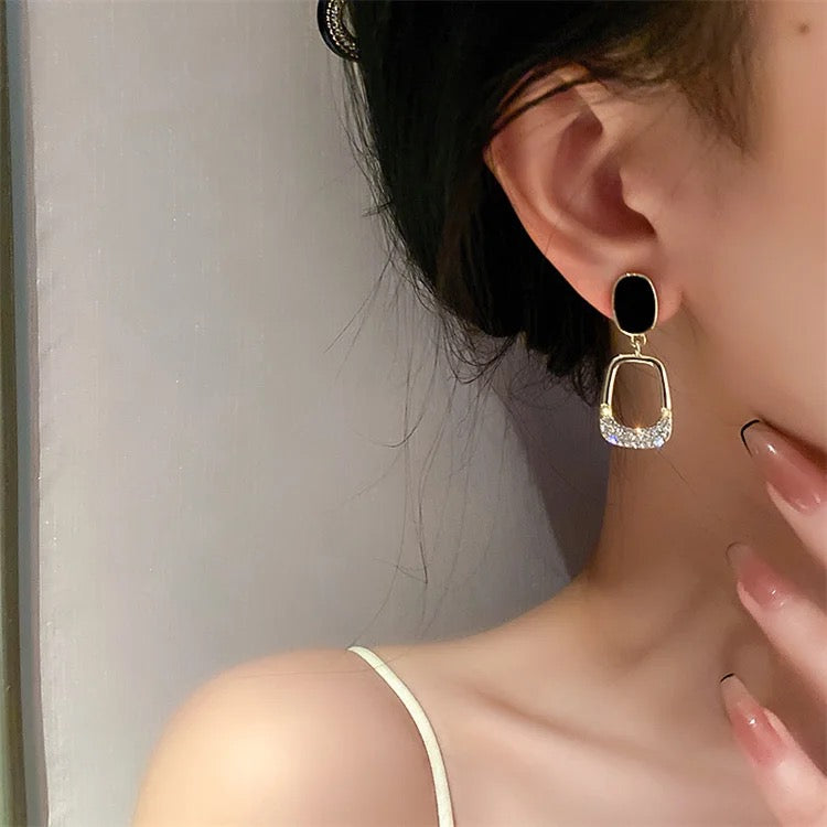 Korean style stainless steel earrings