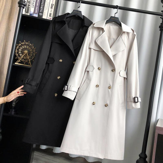 British style buckle trench coat